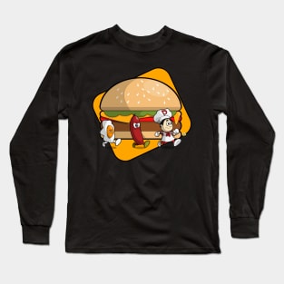 STOP! Burger Time Long Sleeve T-Shirt